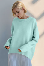 Load image into Gallery viewer, Round Neck Dropped Shoulder Sweater
