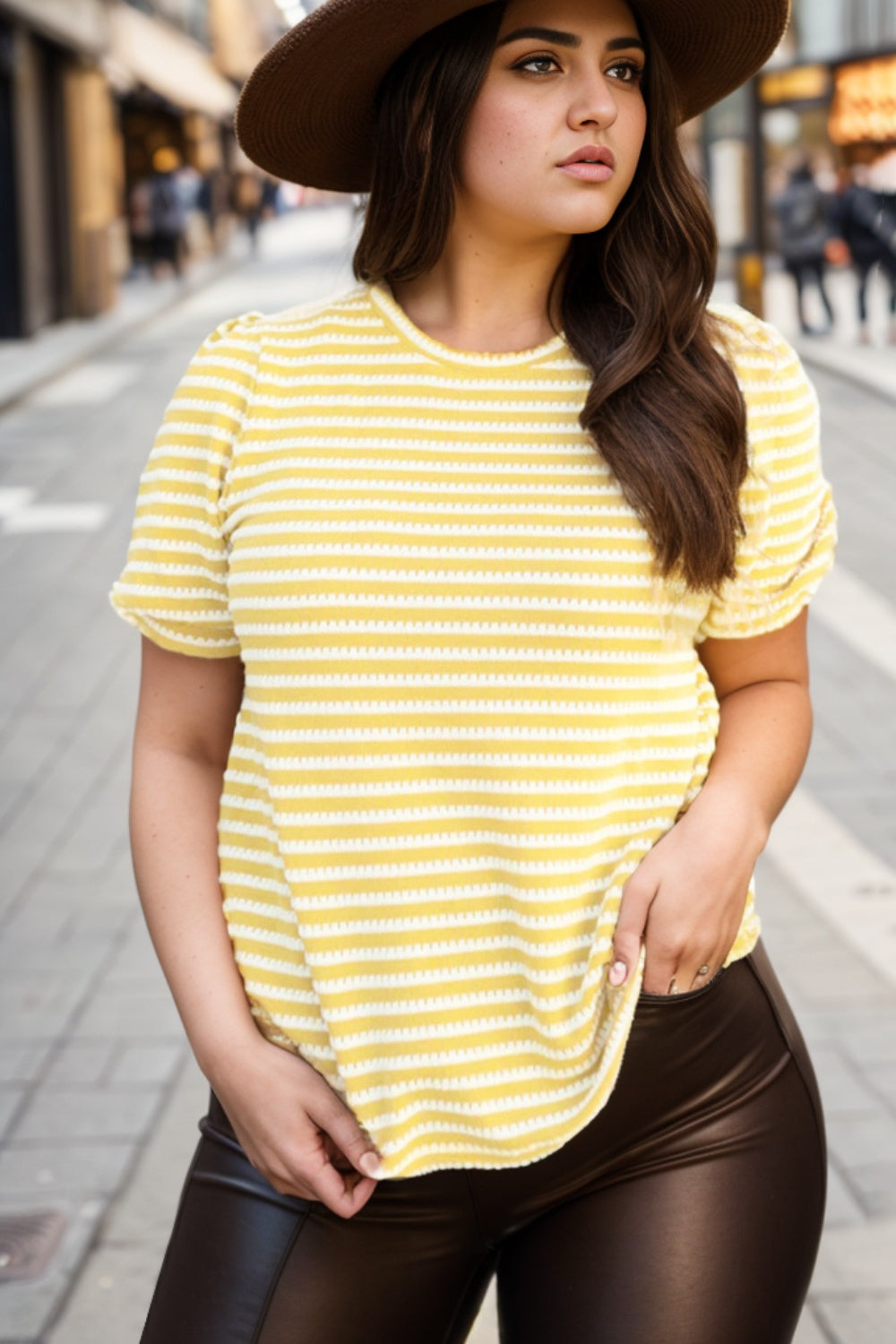 Viola Striped Round Neck T-Shirt