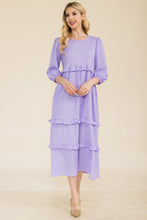 Load image into Gallery viewer, Celeste Full Size Tiered-Ruffle Midi Dress
