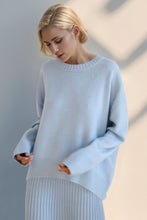 Load image into Gallery viewer, Round Neck Dropped Shoulder Sweater
