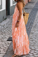 Load image into Gallery viewer, Orange Scoop Neck Maxi Cami Dress
