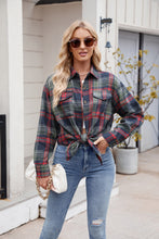 Load image into Gallery viewer, Mandy Plaid Button Up Long Sleeve Shirt
