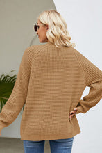 Load image into Gallery viewer, Open Front Raglan Sleeve Pocketed Cardigan
