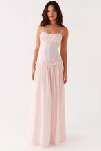 Load image into Gallery viewer, Blush Pink Wide Skirt Maxi Dress on Model
