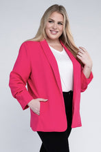 Load image into Gallery viewer, Pink And Black Shawl Lapel Blazer
