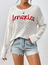 Load image into Gallery viewer, Letter Round Neck Long Sleeve Sweater
