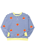 Load image into Gallery viewer, Pumpkin Striped Long Sleeve Sweatshirt
