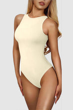 Load image into Gallery viewer, Round Neck Sleeveless Active Bodysuit
