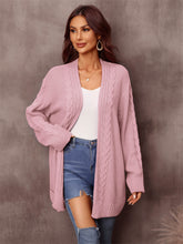 Load image into Gallery viewer, Angel Wings Warm Fall Mixed Knit Open Front Longline Cardigan
