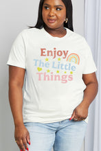 Load image into Gallery viewer, ENJOY THE LITTLE THINGS Graphic Cotton Tee
