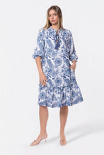 Load image into Gallery viewer, Clio Blue &amp; White Dress
