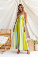 Load image into Gallery viewer, Color Block Maxi Dress - No Slit
