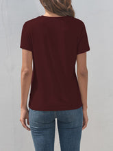 Load image into Gallery viewer, Heart Round Neck Short Sleeve T-Shirt
