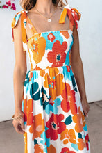 Load image into Gallery viewer, Smocked Printed Square Neck Dress
