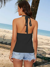 Load image into Gallery viewer, Tied Contrast Halter Neck Tank
