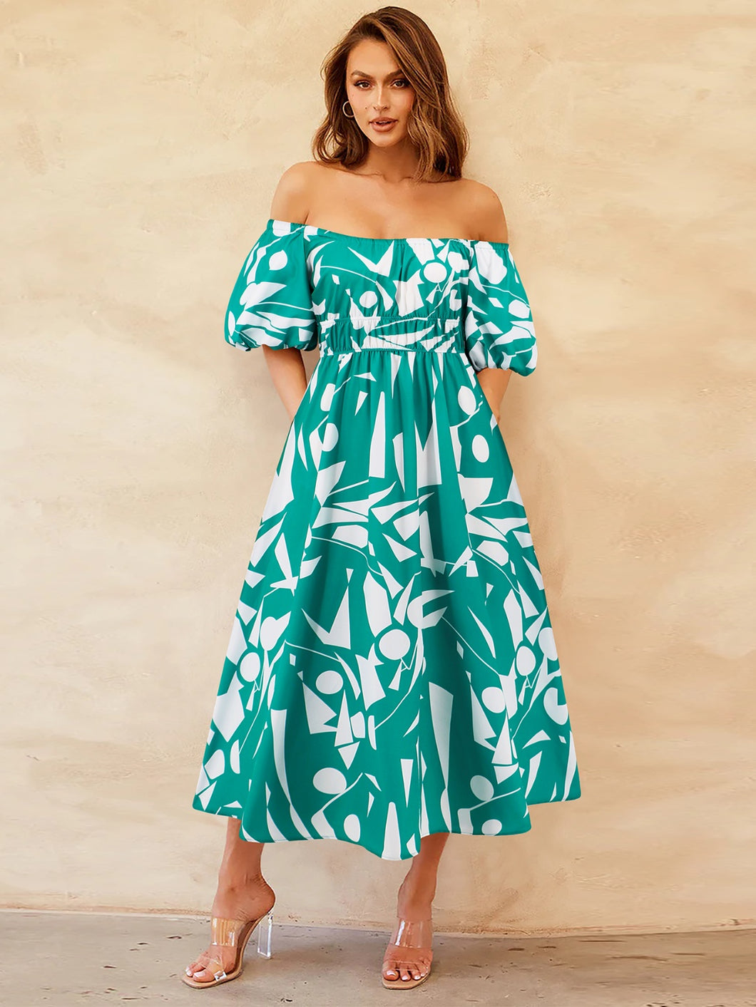 Blossom Balloon Sleeve Dress