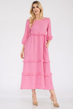 Load image into Gallery viewer, Celeste Full Size Tiered-Ruffle Midi Dress
