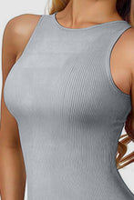 Load image into Gallery viewer, Round Neck Sleeveless Active Bodysuit
