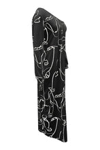 Load image into Gallery viewer, Printed Single Shoulder Lantern Sleeve Maxi Dress
