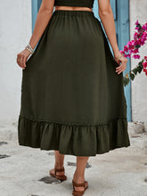 Load image into Gallery viewer, Ruffled Elastic Waist Midi Skirt
