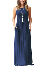 Load image into Gallery viewer, Grecian Neck Dress with Pockets
