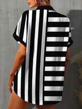 Load image into Gallery viewer, Striped Button Up Short Sleeve Shirt
