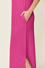 Load image into Gallery viewer, Texture Mock Neck Sleeveless Maxi Dress
