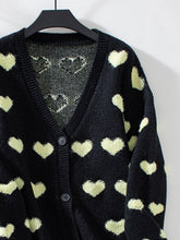 Load image into Gallery viewer, Heart V-Neck lCardigan
