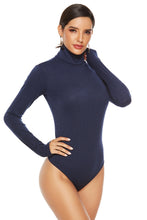 Load image into Gallery viewer, Ribbed Turtleneck Long Sleeve Bodysuit
