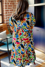 Load image into Gallery viewer, Audrey Notched Short Sleeve Tiered Dress
