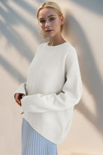 Load image into Gallery viewer, Round Neck Dropped Shoulder Sweater
