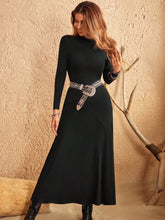 Load image into Gallery viewer, Turtleneck Long Sleeve Maxi Dress
