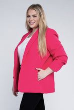 Load image into Gallery viewer, Pink And Black Shawl Lapel Blazer
