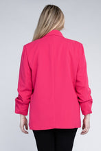 Load image into Gallery viewer, Pink And Black Shawl Lapel Blazer
