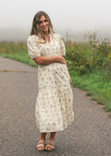 Load image into Gallery viewer, Katrina Half Sleeve Floral Midi Dress
