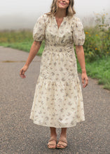 Load image into Gallery viewer, Katrina Half Sleeve Floral Midi Dress
