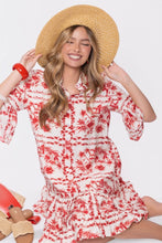 Load image into Gallery viewer, Lola White Red Dress

