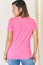 Load image into Gallery viewer, Zeni V-Neck Short Sleeve Slit T-Shirt
