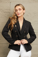 Load image into Gallery viewer, Double Breasted Padded Shoulder Blazer
