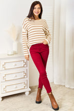 Load image into Gallery viewer, Double Take Striped Boat Neck Sweater
