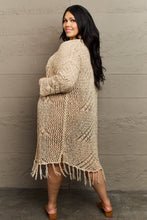 Load image into Gallery viewer, HEYSON Boho Chic Full Size Western Knit Fringe Cardigan
