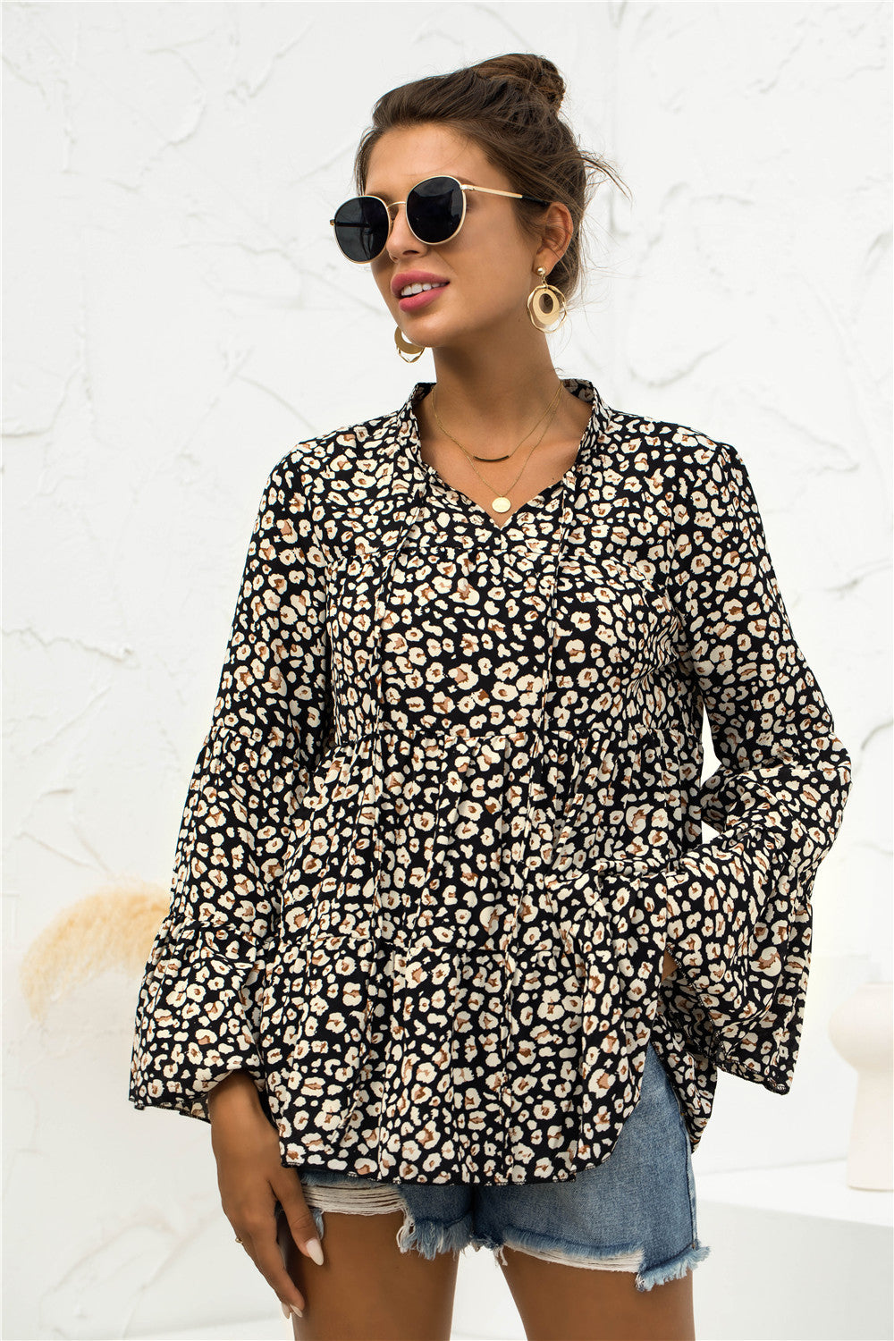 Leopard Smock Top