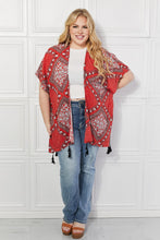 Load image into Gallery viewer, Justin Taylor Paisley Design Kimono in Red
