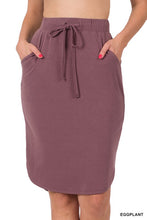 Load image into Gallery viewer, SELF TIE TULIP HEM SKIRT WITH SIDE POCKETS
