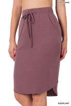 Load image into Gallery viewer, SELF TIE TULIP HEM SKIRT WITH SIDE POCKETS
