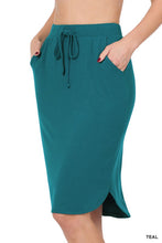 Load image into Gallery viewer, SELF TIE TULIP HEM SKIRT WITH SIDE POCKETS
