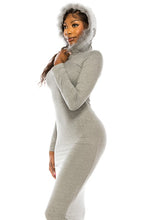 Load image into Gallery viewer, women&#39;s long dress with hoodie
