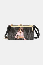 Load image into Gallery viewer, Nicole Lee USA Signature Kiss Lock Crossbody Wallet
