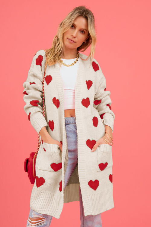 Heart Cardigan with Pockets