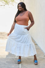 Load image into Gallery viewer, Eyelet Tiered Maxi Skirt
